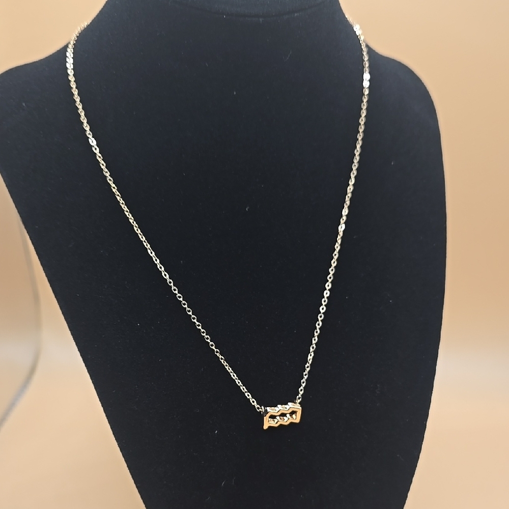 Aquarius Zodiac Necklace | Gold-Tone Minimalist Pendant | Astrology Jewelry